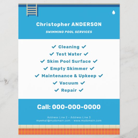 Swimmingpool Services Flyer (Vorne)