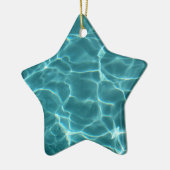Swimmingpool Sportstern Foto Keramik Ornament (Links)