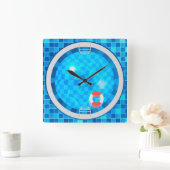 Swimmingpool Suare Wanduhr (Zuhause)