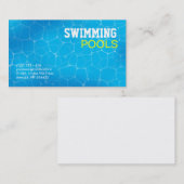 Swimmingpool-Verkäufer-Visitenkarten Visitenkarte (Vorne/Hinten)