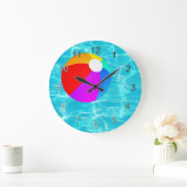 Swimmingpool-Wasserball Große Wanduhr (Zuhause)