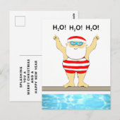 Swimmingpool Weihnachten Postkarte (Vorne/Hinten)