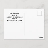 Swimmingpool Weihnachten Postkarte (Rückseite)