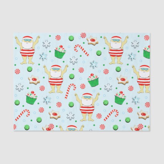 Swimmingpool Weihnachten Seidenpapier (Vorderseite)