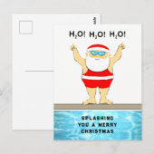 Swimmingpool Weihnachtsfeiertag Postkarte (Vorne/Hinten)