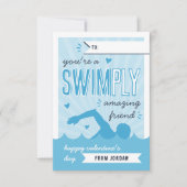 Swimply Amazing | Swim Valentine's Day Card Einladung (Vorderseite)