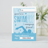 Swimply Amazing | Swim Valentine's Day Card Einladung (Stehend Vorderseite)