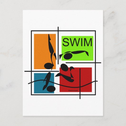 SwimQuartet Postkarte (Vorderseite)