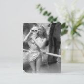 Swimsuit Beauty ! Schwarz-Weiß-Foto Postkarte (Stehend Vorderseite)