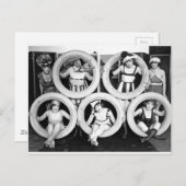 Swimsuit Flapper Girls Postkarte (Vorne/Hinten)
