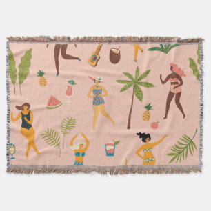 Swimsuit Ladys: Tropischer Vintager Tanz Decke