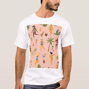 Swimsuit Ladys: Tropischer Vintager Tanz T-Shirt