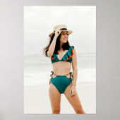 Swimsuit Model In Teal Bikini Poster (Vorne)