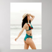 Swimsuit Model In Teal Bikini Poster (Vorne)