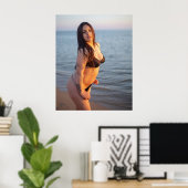 Swimsuit Model Wearing Black Bikini Poster (Heimbüro)