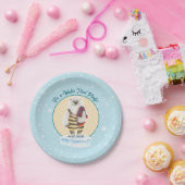 Swimsuit Polar Bear Winter Pool Party Pappteller (Party)