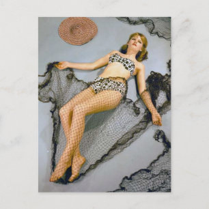 Swimsuit Vintages Foto Postkarte