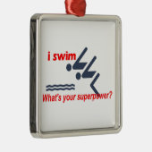 SwimsuperPower Silbernes Ornament (Rechts)