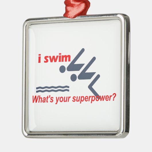SwimsuperPower Silbernes Ornament (Links)