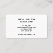 Swimwear Visitenkarte (Rückseite)