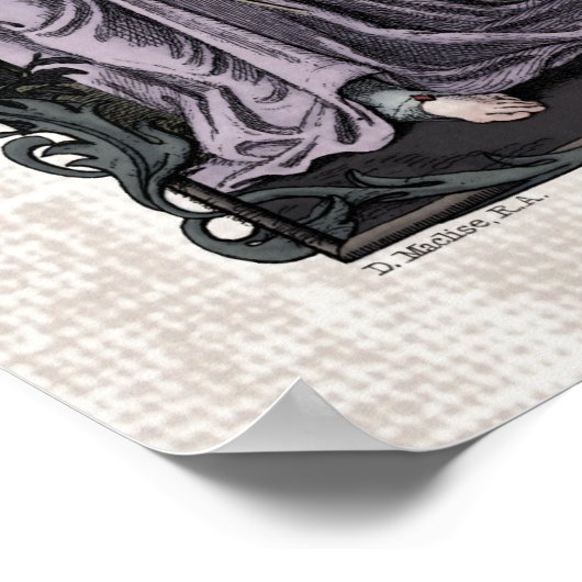 Swinburne "An Old Sprichwort" Viktorianisches Gedi Poster (Ecke)