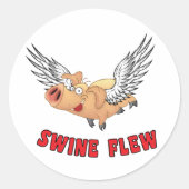 SWINE-FLEW.ai Runder Aufkleber (Vorderseite)