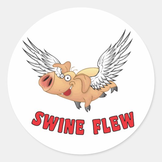 SWINE-FLEW.ai Runder Aufkleber (Vorderseite)