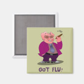 Swine Flu Magnet (Vorderseite/Rückseite)