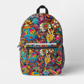 Swing 60er Design-Backpack Bedruckter Rucksack (Vorderseite)