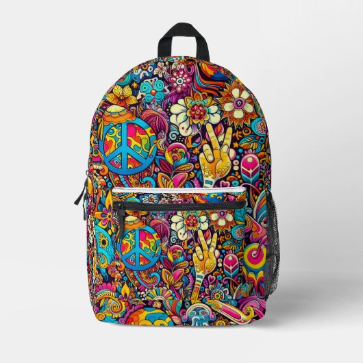 Swing 60er Design-Backpack Bedruckter Rucksack (Vorderseite)