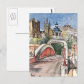 Swing Bridge Postcard Postkarte (Vorne/Hinten)