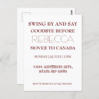 Swing By and Say Goodbye geht weg Abarewell Party