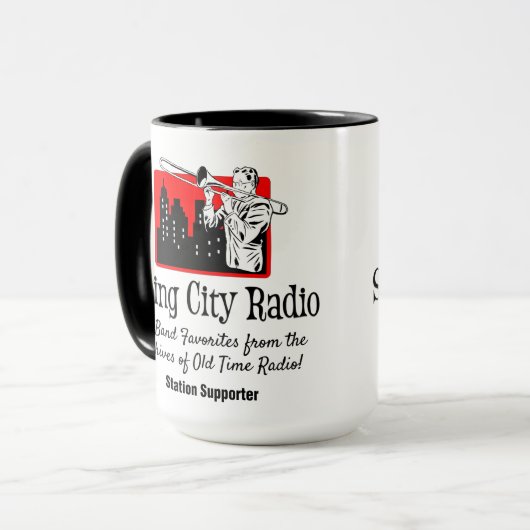 Swing City Radio - 15oz Tasse (Vorderseite Links)