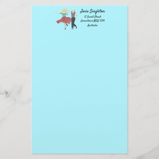 Swing Dance Briefpapier (Vorderseite)