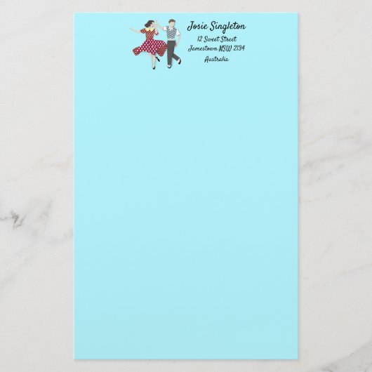 Swing Dance Briefpapier (Vorderseite)