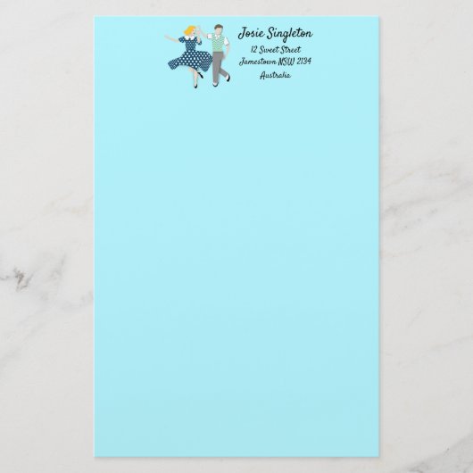 Swing Dance Briefpapier (Vorderseite)