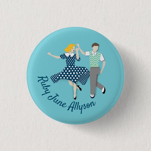Swing Dance Couple Button (Vorderseite)