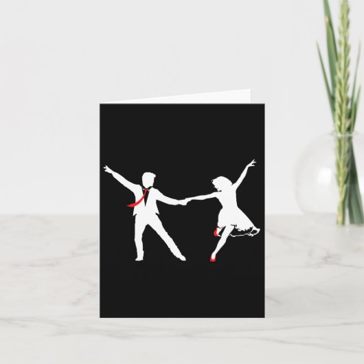 Swing Dance Couple - Dance School Swing Dance Swan Karte (Vorderseite)
