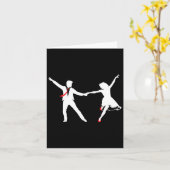 Swing Dance Couple - Dance School Swing Dance Swan Karte (Gelbe Blume)
