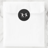 Swing Dance Couple - Dance School Swing Dance Swan Runder Aufkleber (Tasche)