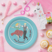 Swing Dance Couple Pappteller (Party)