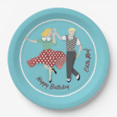 Swing Dance Couple Pappteller (Vorderseite)