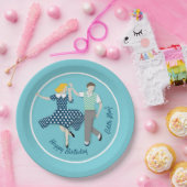 Swing Dance Couple Pappteller (Party)