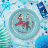 Swing Dance Couple Pappteller (Party)