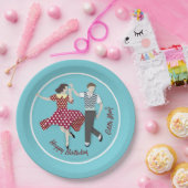 Swing Dance Couple Pappteller (Party)