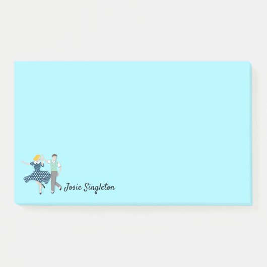 Swing Dance Couple Post-it Klebezettel (Vorderseite)