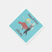 Swing Dance Couple Serviette (Ecke)