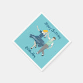 Swing Dance Couple Serviette (Ecke)