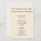 Swing Dance Einladung (Rückseite)