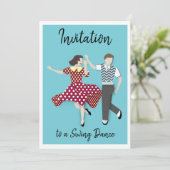 Swing Dance Einladung (Stehend Vorderseite)